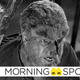 Lon Chaney Jr as the very hair Wolfman in the black and white 1966 classic horror movie.